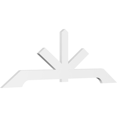 Ekena Millwork Vanguard Architectural Grade PVC Gable Bracket, 108"W x 36"H x 2"D x 6"F, 8/12 Pitch GBP108X36X0206VAN00